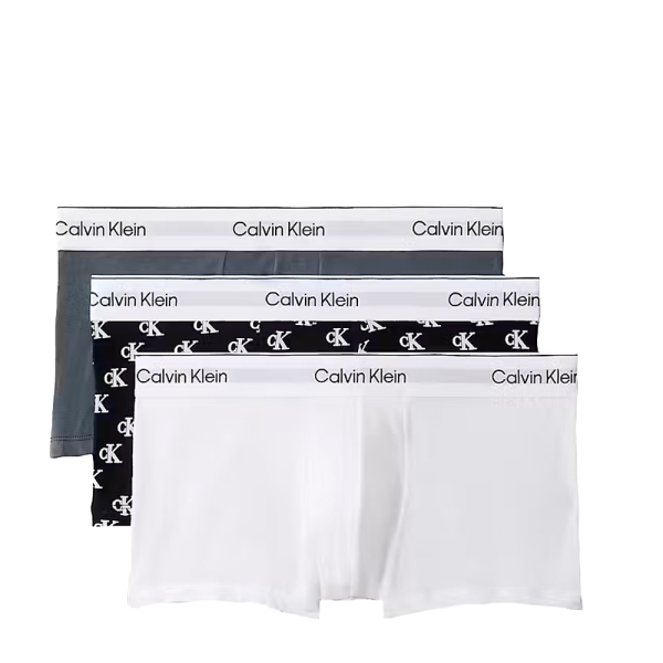 Calvin Klein Chaussettes Multicolore - Lot de 3 boxers taille basse - Icon Cotton Stretch - S - Ref 40$